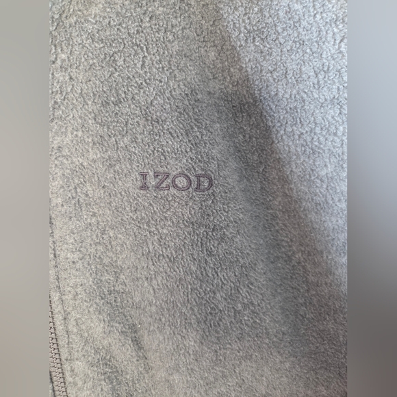Izod Men's Zip Up Gray Sweater - Picture 3 of 4
